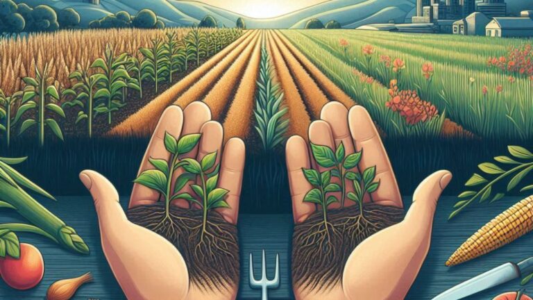 Comparing two plants in both hand